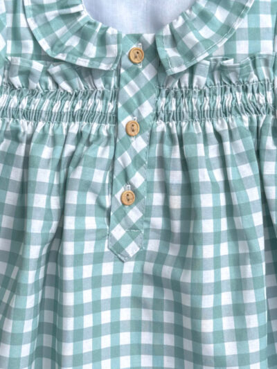 Robe bébé vichy – Vert