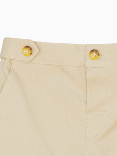 Pantalon garçon en twill – Beige