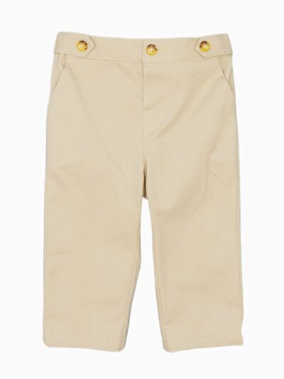Pantalon garçon en twill – Beige