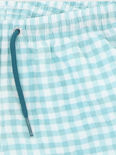 Maillot de bain garçon vichy – Turquoise
