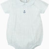 Barboteuse bébé motif ancre marine - Bleu/blanc