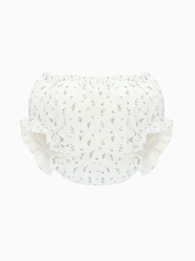 Bloomer bébé fille motif petites fleurs – Blanc