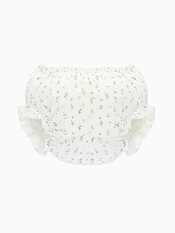 Bloomer bébé fille motif petites fleurs – Blanc