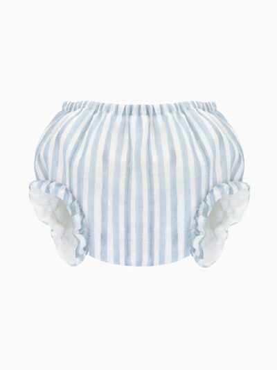 Bloomer bébé fille rayures poésie – Bleu/blanc