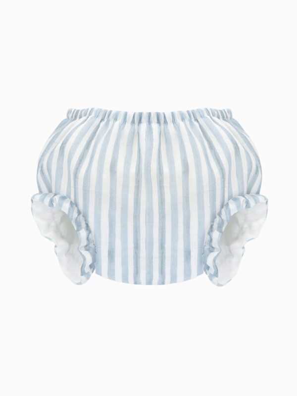 Bloomer bébé fille rayures poésie – Bleu/blanc