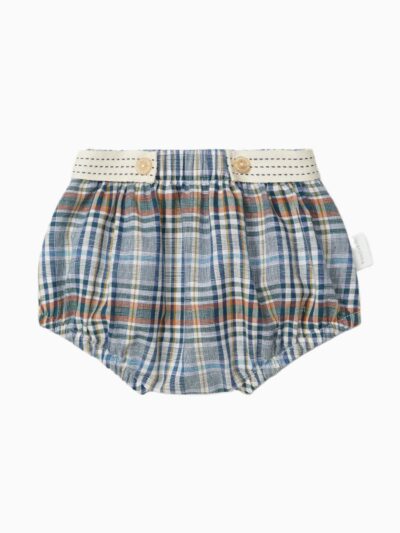 Bloomer bébé garçon à carreaux – Bleu
