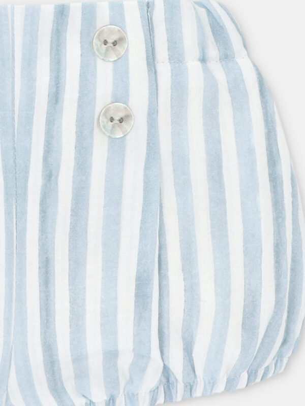 Bloomer bébé garçon rayures poésie – Bleu/blanc
