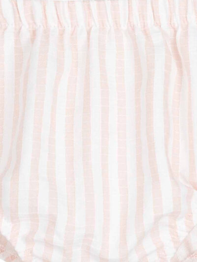 Bloomer bébé texturé rayé – Rose