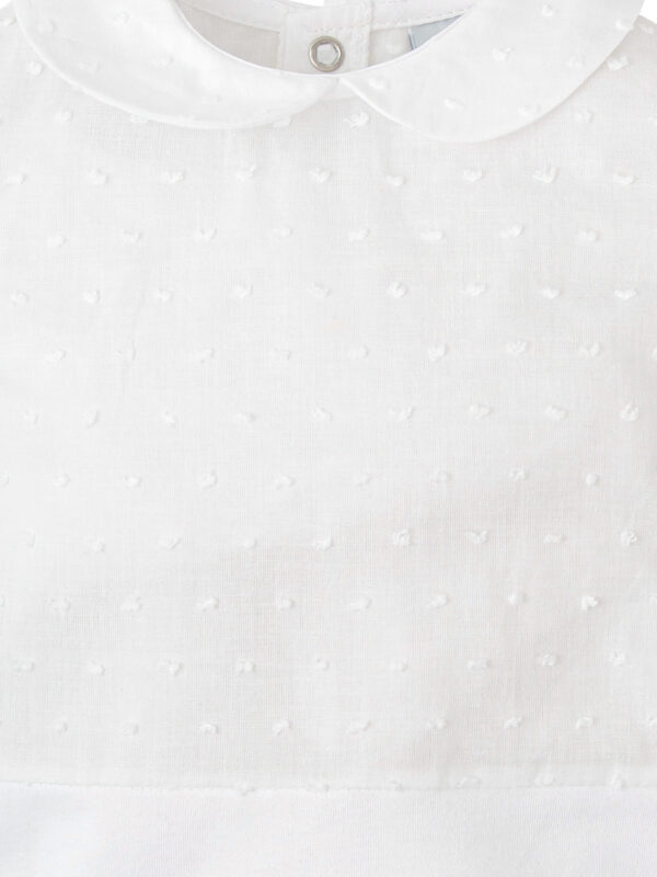 Body bébé manches courtes plumetis – Blanc