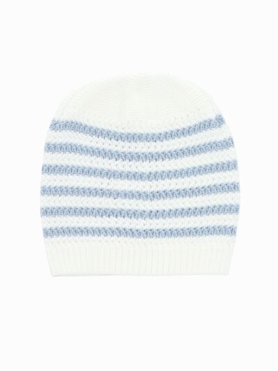 Little Sailor Baby Beanie – White/Blue