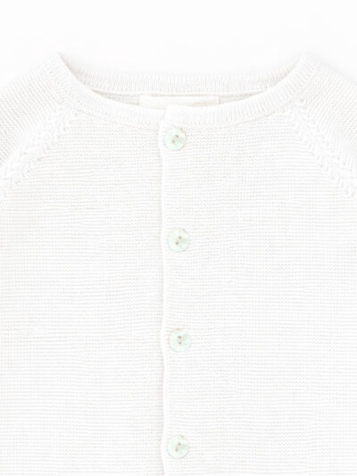 Cardigan bébé en coton – Blanc