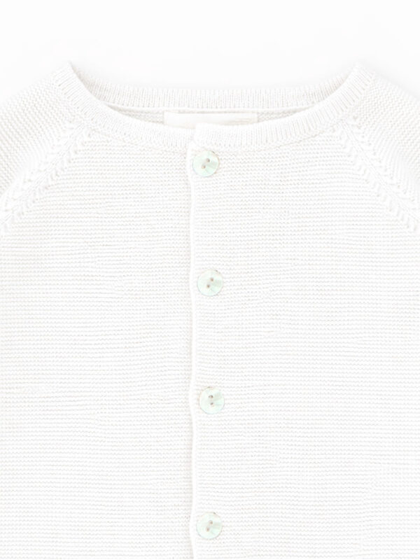 Cardigan bébé en coton – Blanc