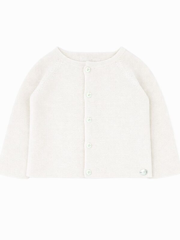 Cardigan bébé en coton – Blanc
