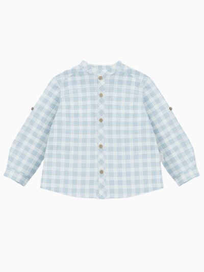 Chemise garçon à carreaux – Bleu/blanc