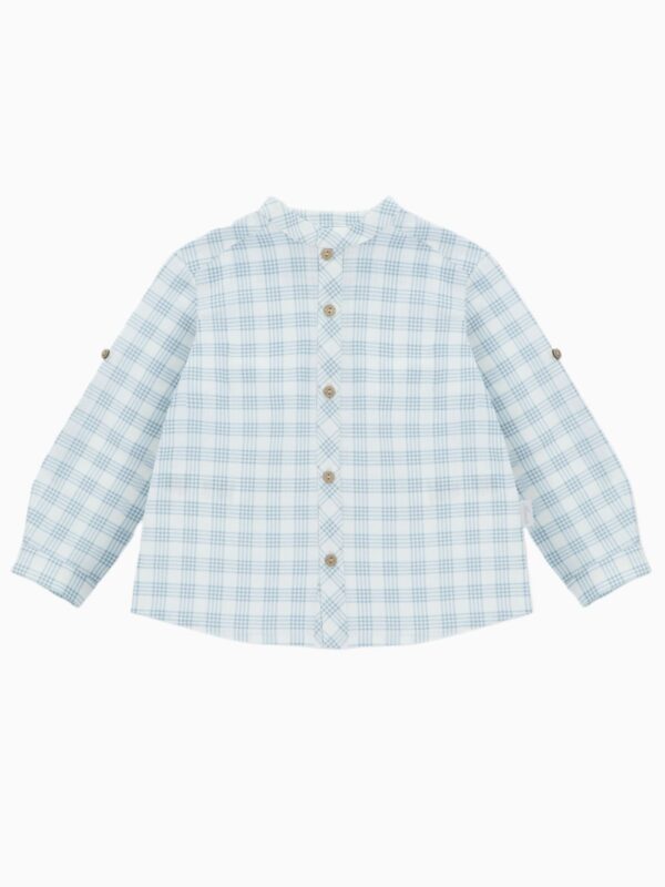 Chemise garçon à carreaux – Bleu/blanc