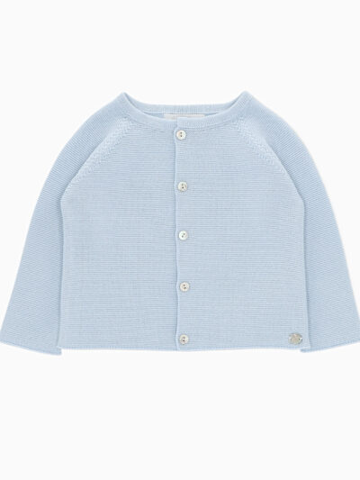 Cardigan bébé en coton – Bleu ciel