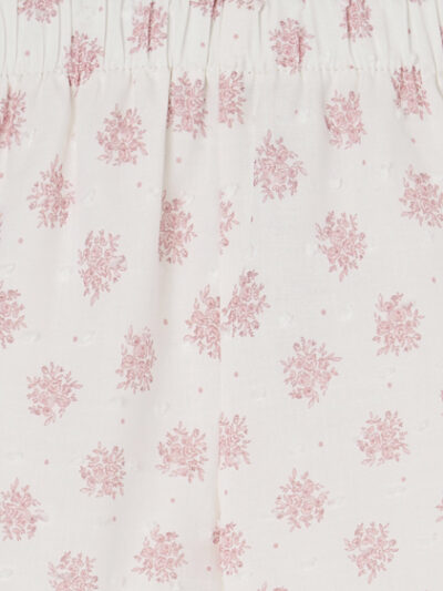 Pantalon léger bébé fille plumetis – Blanc