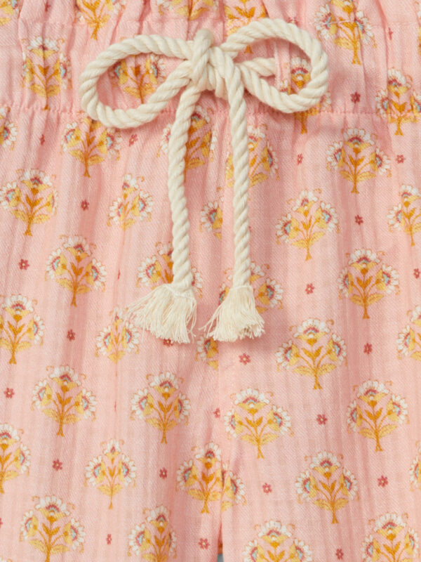 Girls’ floral-print trousers – Pink