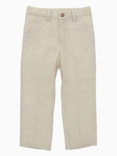 Pantalon garçon en lin – Beige