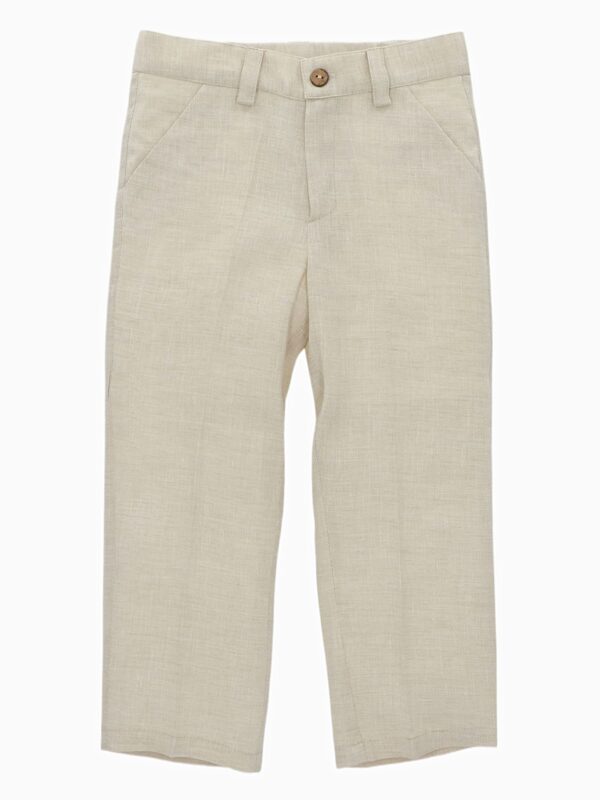 Pantalon garçon en lin – Beige