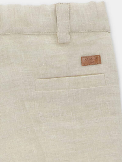 Pantalon garçon en lin – Beige
