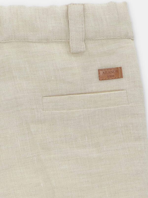 Pantalon garçon en lin – Beige