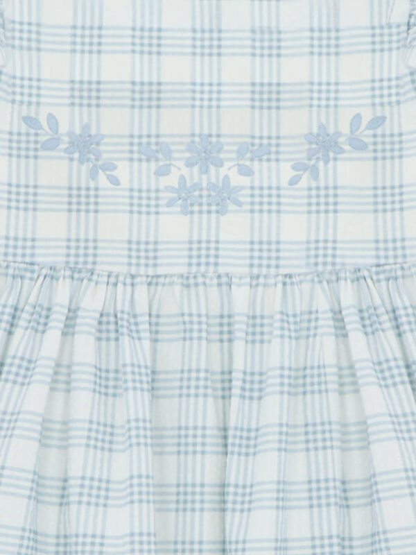 Robe fillette à carreaux – Bleu/blanc