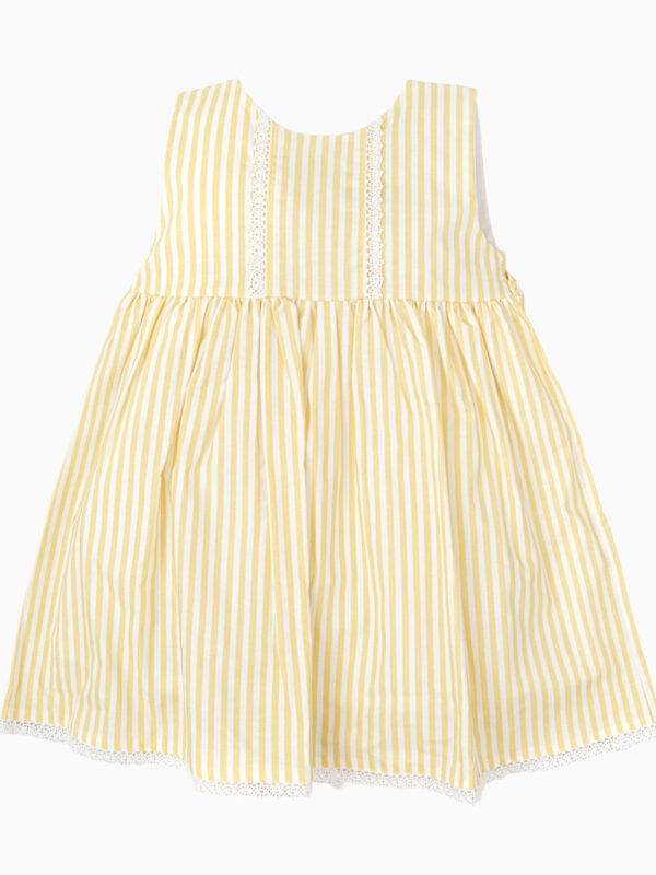 Robe estivale à rayures – Jaune