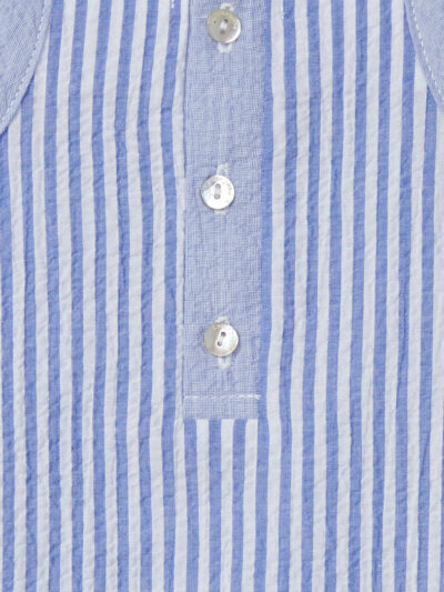 Salopette bébé garçon seersucker rayé – Bleu