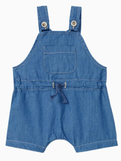 Salopette courte en jean – Bleu