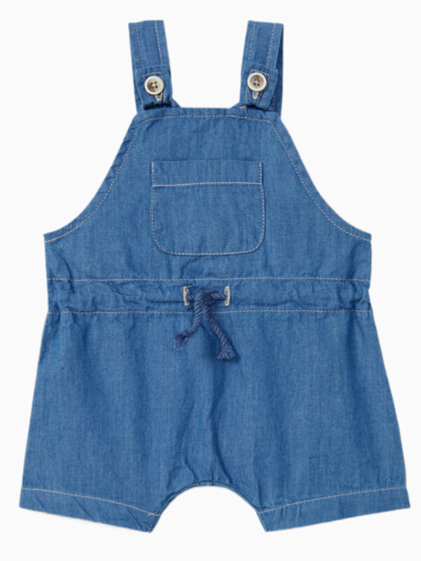 Salopette courte en jean – Bleu