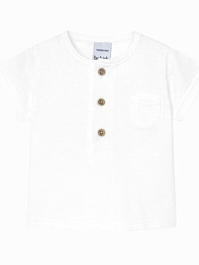 T-shirt garçon à manches courtes – Blanc