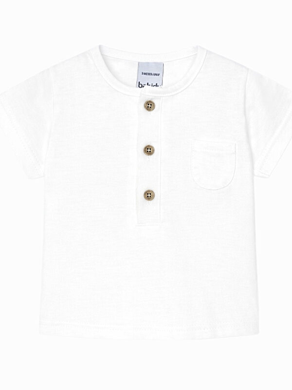 T-shirt garçon à manches courtes – Blanc