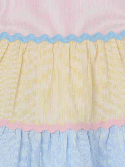 Robe petite fille en seersucker – Multicolore