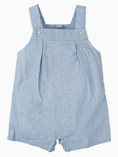 Salopette courte bébé – Bleu