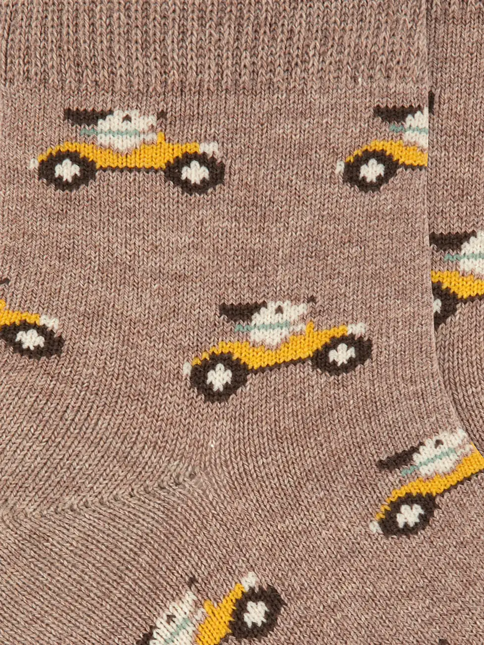 Chaussettes bébé garçon motif voitures - Beige – Image 2