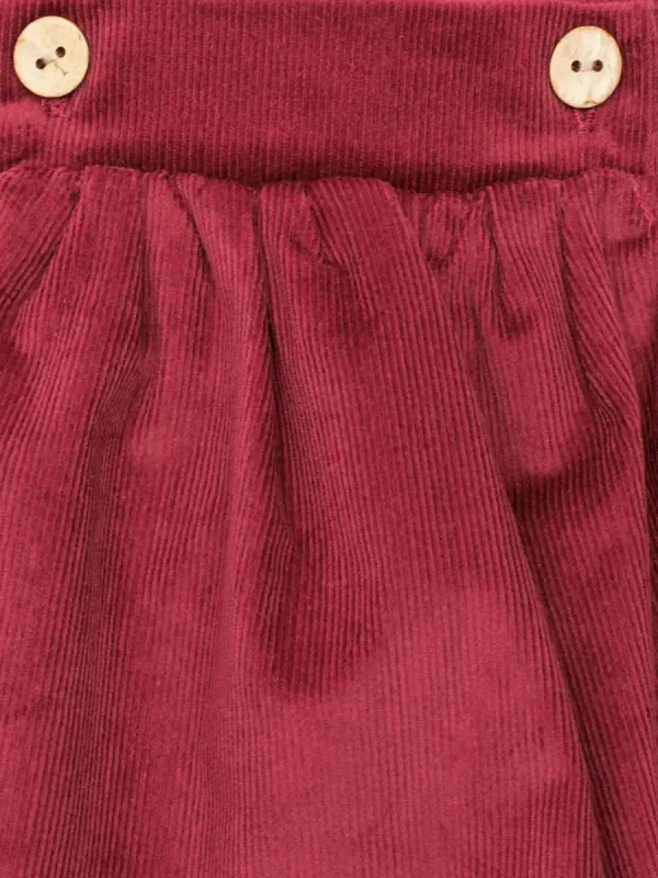 Barboteuse bébé en velours côtelé - Bordeaux