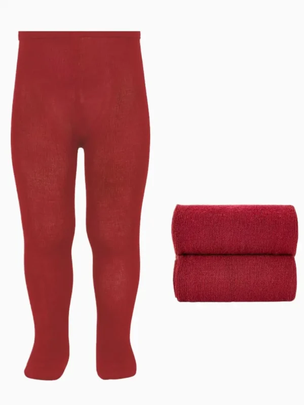 Plain Baby Tights - Red