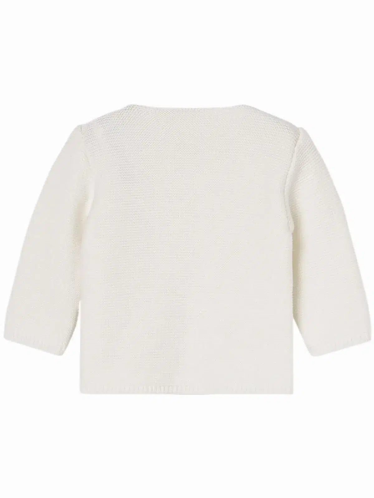 Gilet bébé en point mousse à double boutonnage - Écru – Image 3