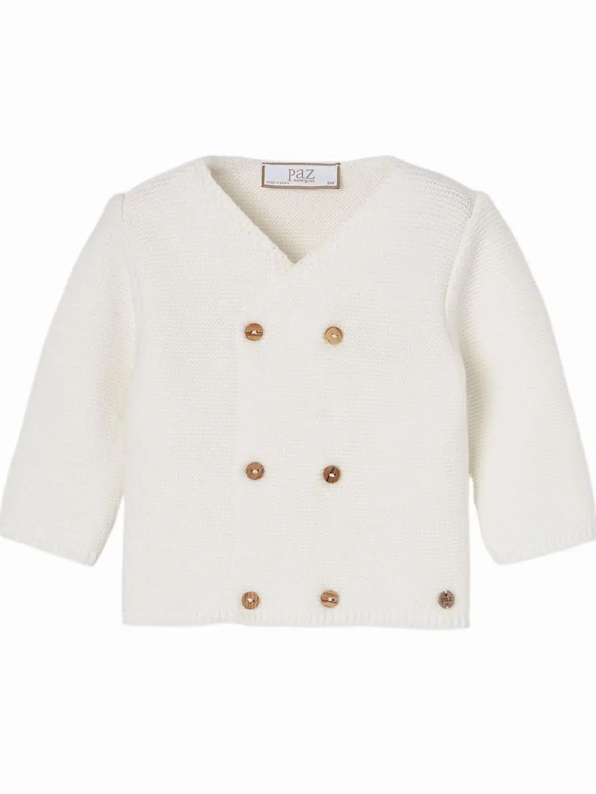 Ensemble naissance bébé gilet croisé, body à col flocons et pantalon à pieds - Écru/gris – Image 2