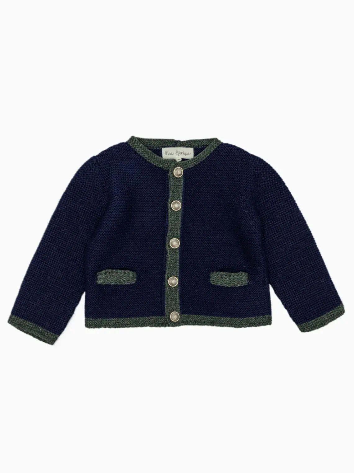 Gilet enfant esprit veste autrichienne - Marine – Image 4