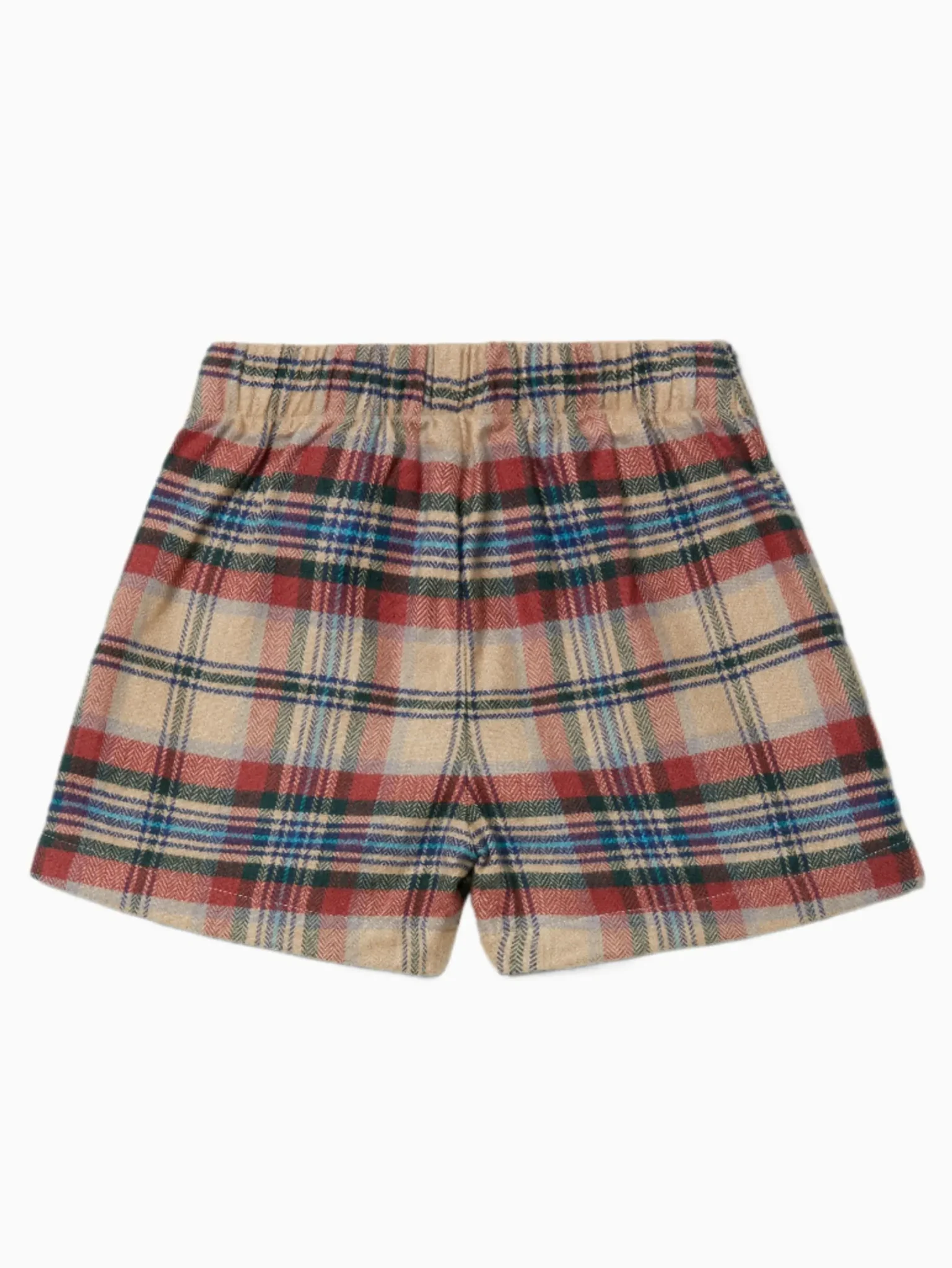 Jupe-short fille à carreaux - Beige – Image 3