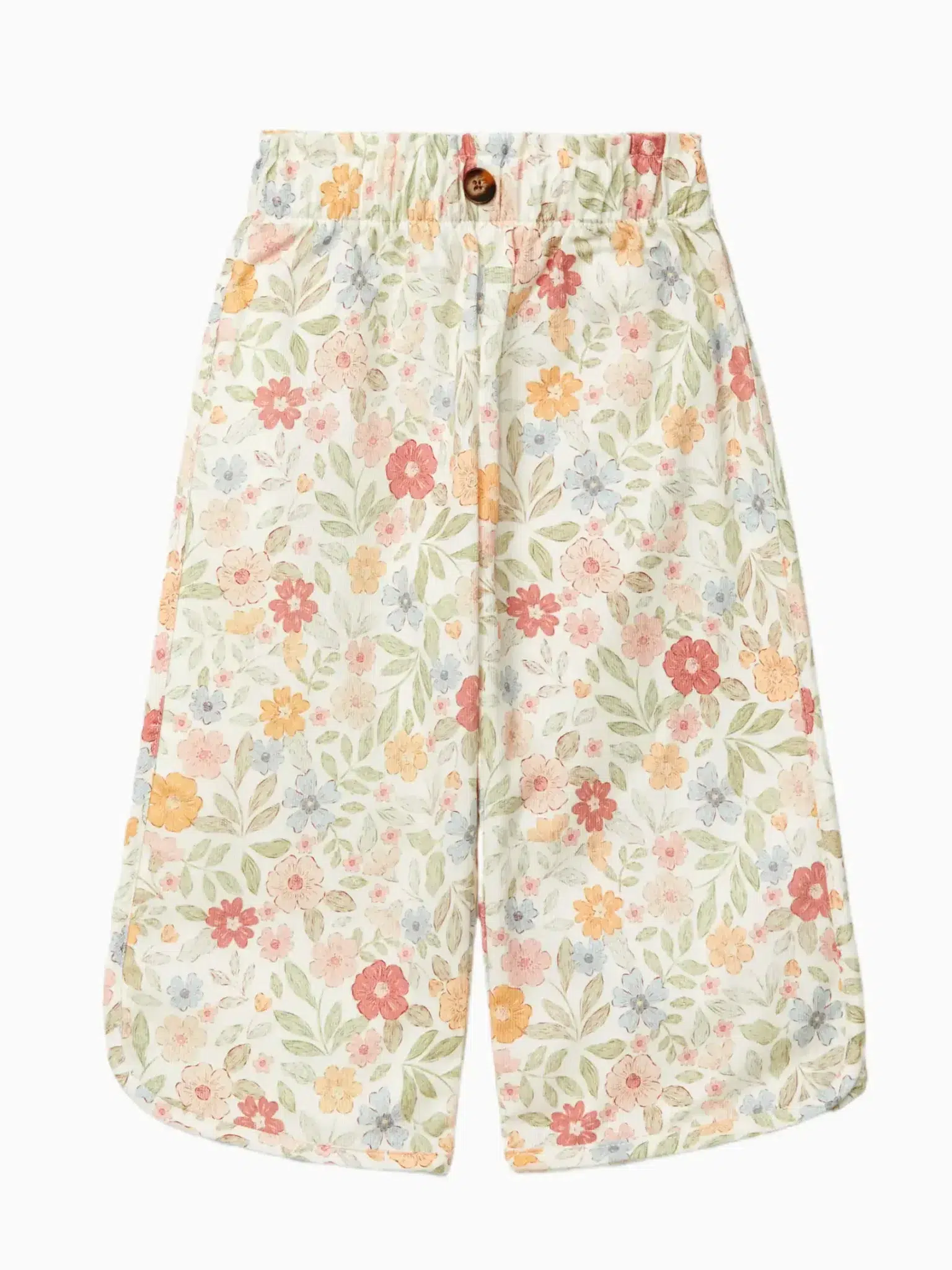 Pantalon fille à imprimé floral - Multicolore
