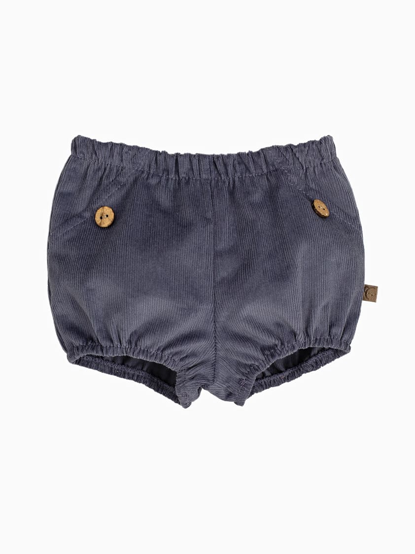 Bloomer bébé garçon velours côtelé - Bleu