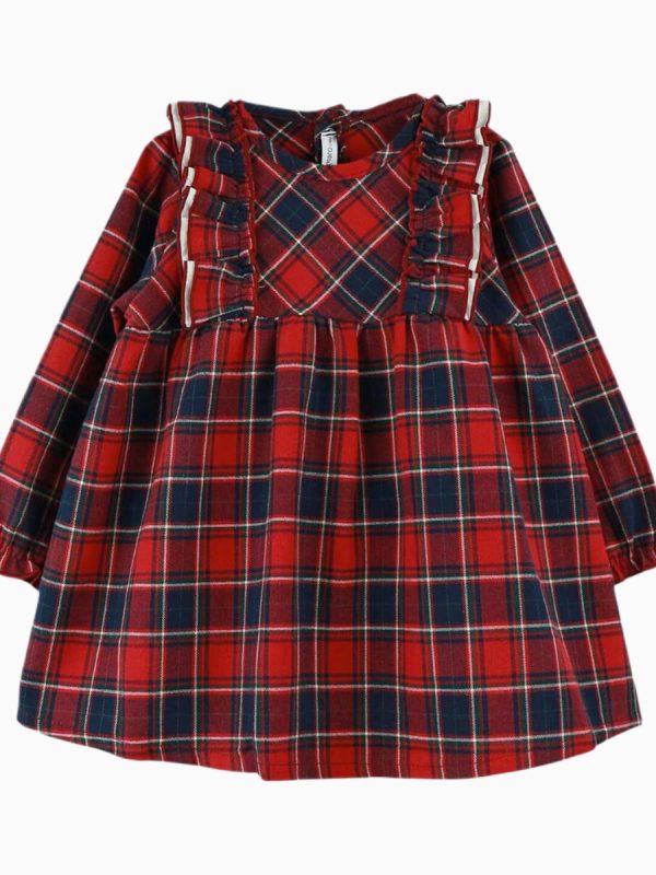 Baby Plaid Dress - Red